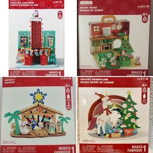 2x Christmas Foam ACTIVITY CRAFT KIT Creatology Xmas Nativity Unicorn Countdown